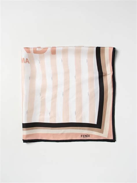 foulard seta donna fendi|Foulard in seta rosa malva .